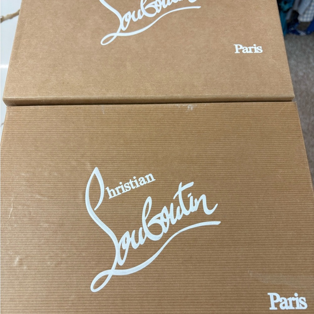 4 Christian Louboutin Tan Shoe Storage Boxes‼️🔥❤️🔥